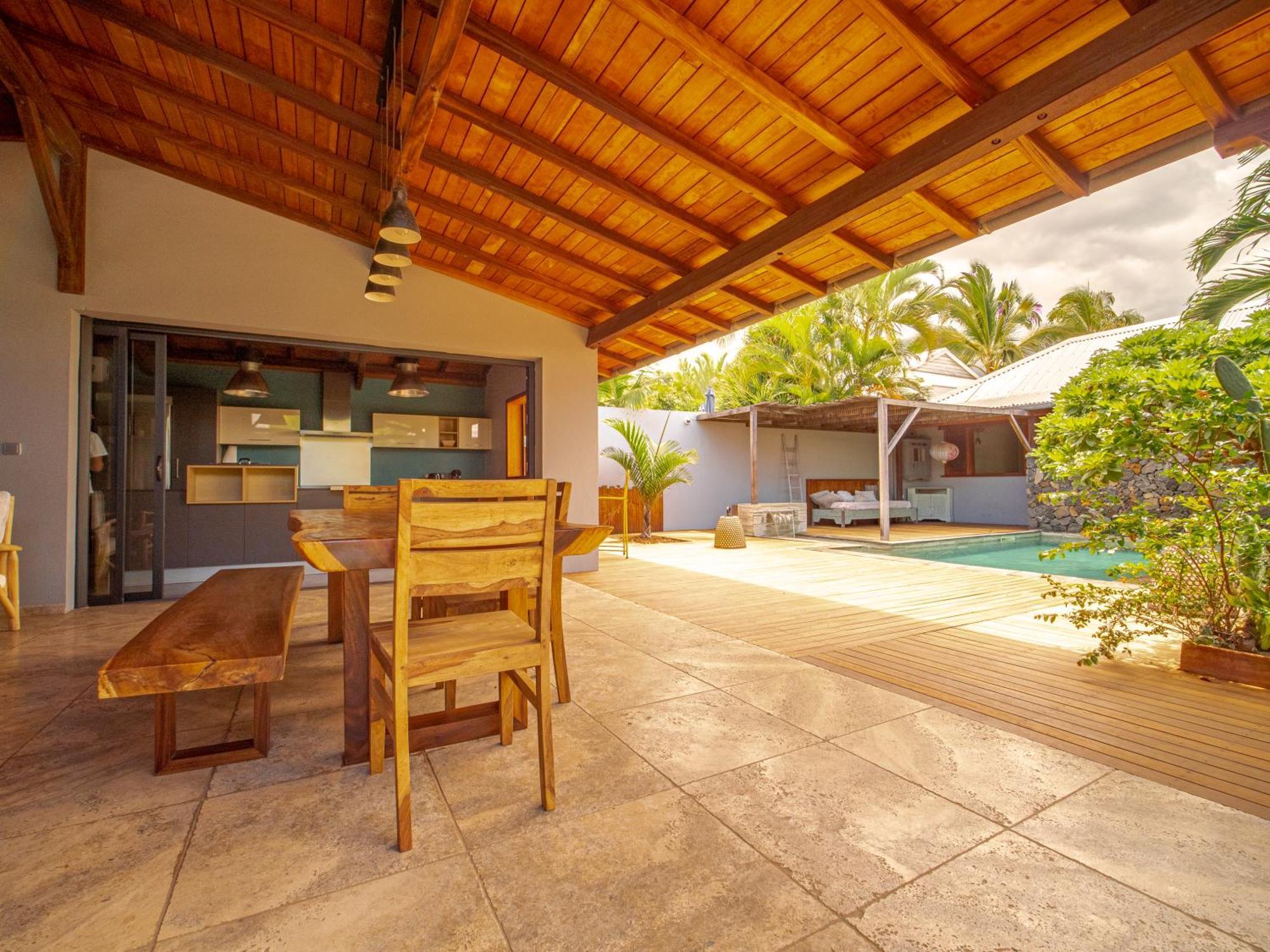 La Kaz Veloutier - Villa 4 Chambres Avec Piscine La Saline Le Bains Buitenkant foto