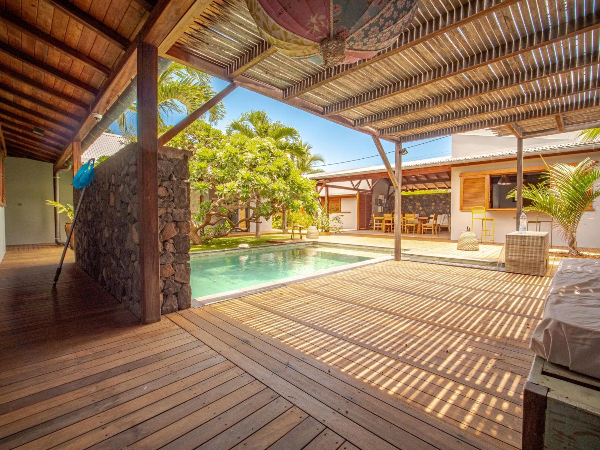 La Kaz Veloutier - Villa 4 Chambres Avec Piscine La Saline Le Bains Buitenkant foto